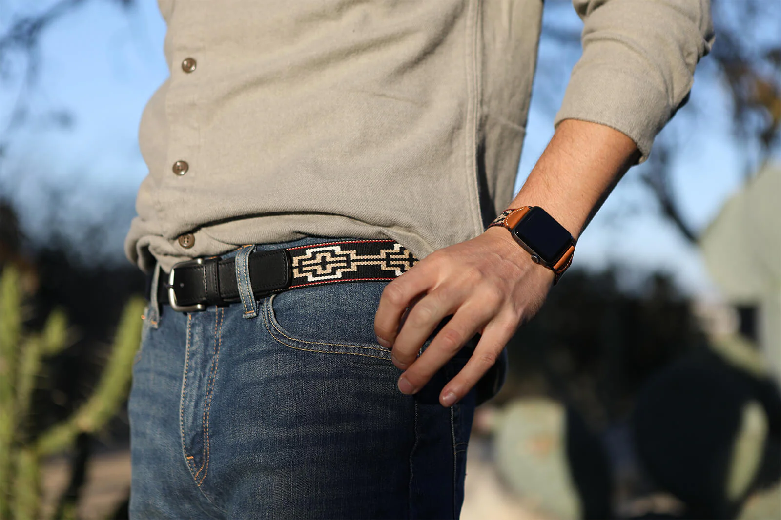 Limited Edition: Caballero Black Leather Woven Belt - Image 5