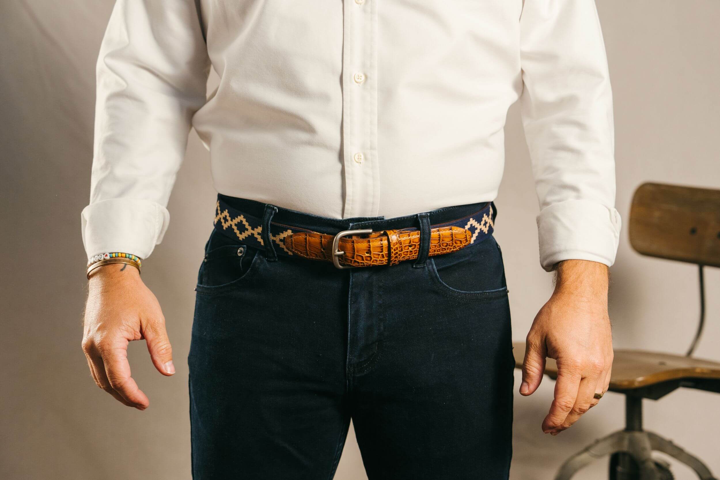 Corbina Woven Belt - Exótico Cognac - Image 4